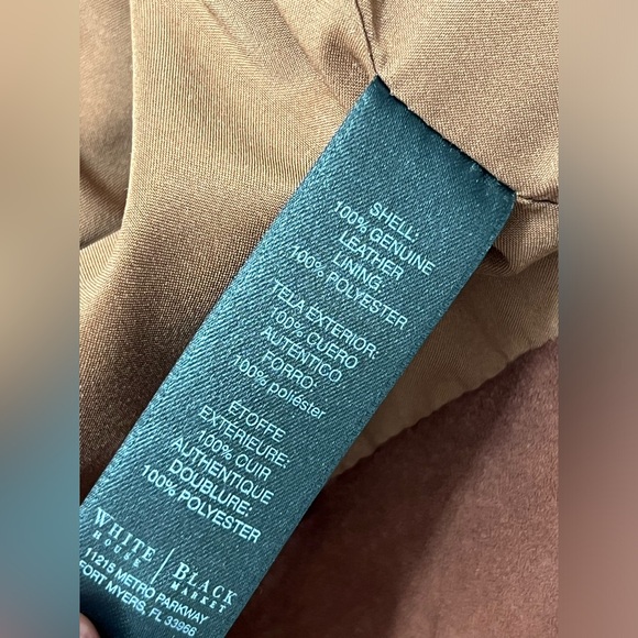 WHITE HOUSE BLACK MARKET * SUEDE CASCADE LAPEL JACKET * 100% LEATHER SIZE Small - Picture 12 of 13